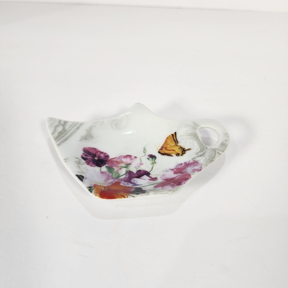 Butterfly Ceramic Tea Bag Holder
